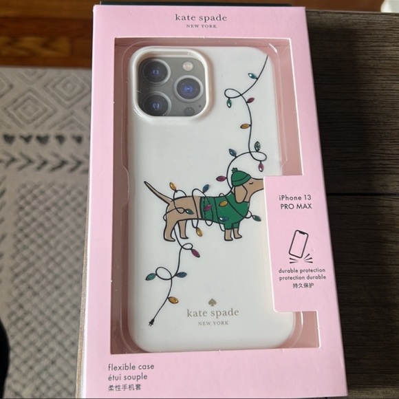 🐾Kate Spade🐾⛄️🎅🏻🎄DACHSHUND iphone Case 13 Pro Max - Picture 4 of 11